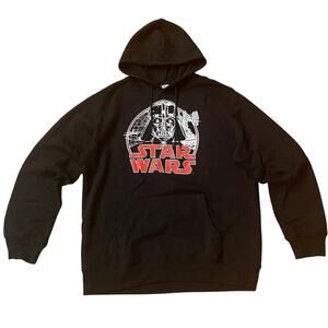Star Wars Darth Vader Hoodie | Black Graphic Pullover, Size L, NWOT